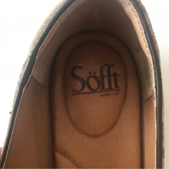 Sofft size 8.5 suede snakeskin comfort loafers tan & brown - Picture 9 of 11